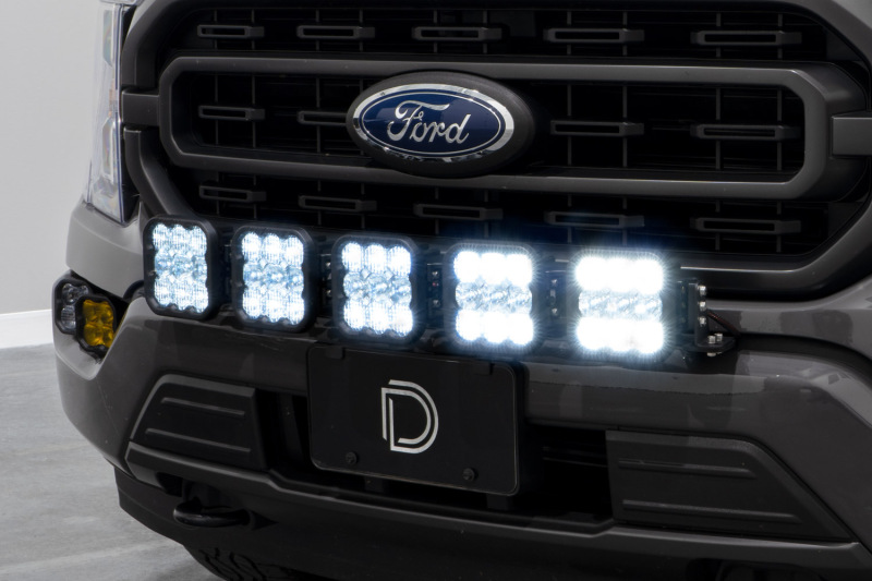 Ford F-150 LED Light Bars - Diode Dynamics - SS5 Grille CrossLink Lightbar - Sport - White Combo with TIR Optics - White - `21-`27